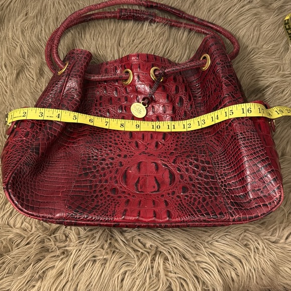 Brahmin Belinda Melbourne Red Crocodile-Embossed Women's Bag medium / large - Picture 13 of 15